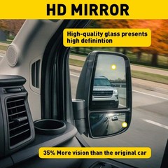 2/4X Mirror Glass Lower Convex Passenger Side for Ford Transit FO1325148 FO13251