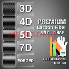 3D 4D 5D 7D Forged Matte Gloss Semi Black Carbon Fiber Vinyl Wrap Sticker