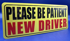 New Driver Magnet Car Sign Please Be Patient Car Bumper