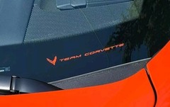 C8 Corvette COMBO SEBRING ORANGE STEERING WHEEL & TEAM CORVETTE VINYL STRIPES