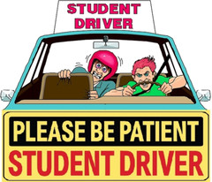 Student Driver-3 Stickers- Car Signs Please Be Patient-Car Bumper Sticker Decal