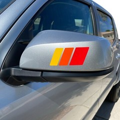 Retro Stripe Decal for Toyota Tacoma Mirrors 2016-2023 Red Orange Yellow RSB3