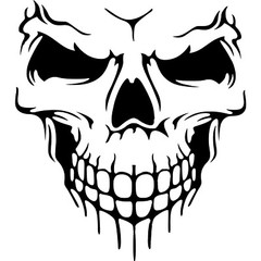 Car Front Engine Hood Roof Skull Vinyl Decal Sticker For SUV Trunk Boat – 22”