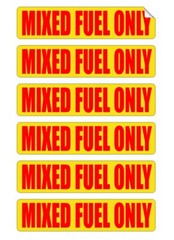 3 6-packs DIESEL FUEL ONLY | MIXED FUEL | GASOLINE ONLY Vinyl Stickers Decals