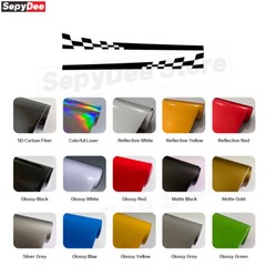 Car Body Chckered Graphic Door Side Stripe Sticker Decal for Toyota Camry