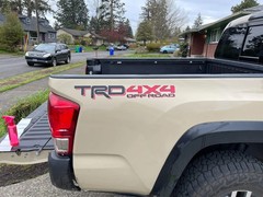4×4 Offroad Bedside Decals for Tacoma and Tundra, Replacement Black, Red