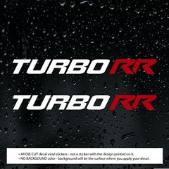2x TURBO RR Decal Vinyl Stickers for Can Am AVT Vehicles Motorcycles Car Truck