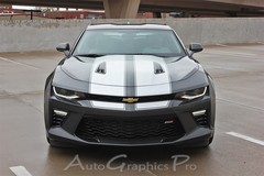 2016-2018 Camaro SS RS Rally Vinyl Graphic Hood Decals 3M Pro Racing Stripes