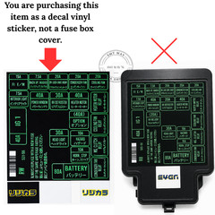 1996-2000 HONDA Civic EK9 Engine Fuse Box Cover Decal Vinyl Sticker NEW