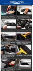 12” x 48” Universal Glossy Orange Tint Film with Squeegee for All Vehicles