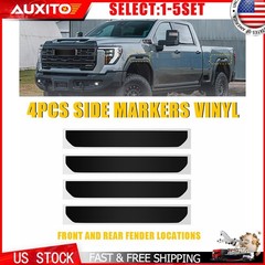 For 2024-2025 GMC Sierra HD 2500 3500 Dark Smoke Side Marker Cover Decals 4-20X