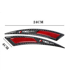 2PCS Carbon Fiber Car Wheel Eyebrow Arch Trim Lips Fender Flares Protector Strip