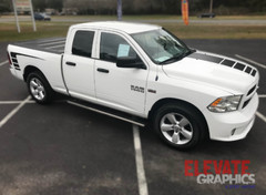 For Dodge Ram 1500 Graphics Raceway Side And Hood Stripes Decals Vinyl 2009-2018