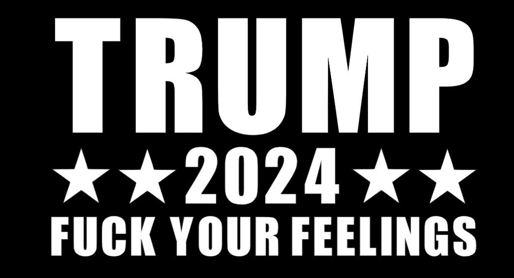Trump 2024 F**k Your Feelings DieCut Vinyl Window Sticker Decal