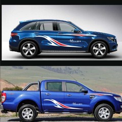 Stripes Graphics Stickers Vinyl Decals Sun-proof Waterproof For Car Body Side