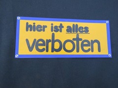 Hier Ist Alles Verboten (Everything Here is Forbidden) Vintage German Sticker