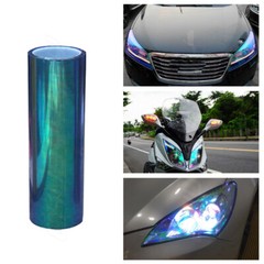 70cm*30cm Neo Blue Chameleon Color Tint Vinyl Film Overlay Sheet For Headlight