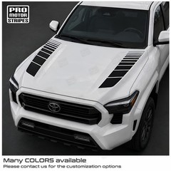 Toyota Tacoma 2024-2026 Hood Side Strobe Accent Decals Stripes (Choose Color)