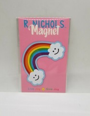 R. Nichols – Car or Other Magnet – Smiling White Clouds & Rainbow Pride New Ship