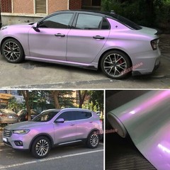 Full Car Wrap / Grey PUR Chameleon Pearl Metal Chrome Vinyl Sticker Stretch – US