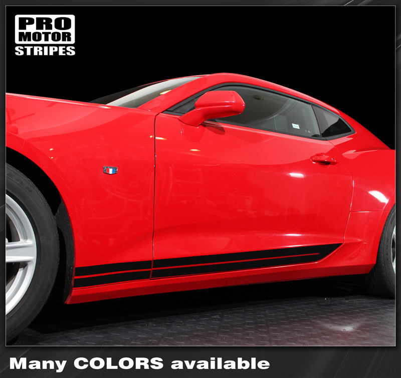 Chevrolet Camaro 2010-2023 Door/Upper Rocker Panel Side Stripes (Choose Color)