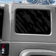Rear Window Wrap Graphic Decal for Jeep Wrangler 2011-2020 SPLASH BLACK