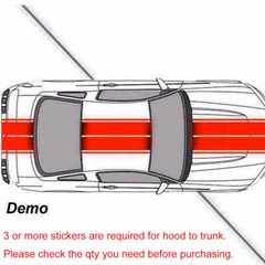 78″ 4-Line Rectangle Racing Vinyl Decal Stickers For Ford Mustang Chevy Camaro