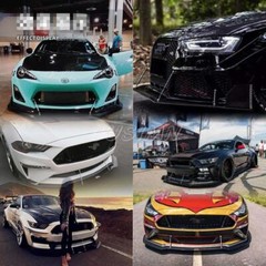2x Adjustable Front Bumper Lip Splitter Spoiler Strut Rod Tie Support Bar Black