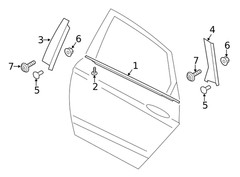 Genuine Ford Door Applique ES7Z-54255A35-CA