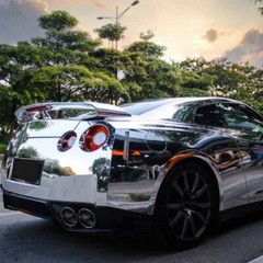 Car Vinyl Wrap Chrome Mirror Silver Self Adhesive DIY Decals Decoration 12″x60″
