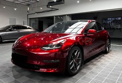 ESSMO PET Super Gloss Metallic Cherry Red Vehicle Vinyl Wrap Decal Like Paint