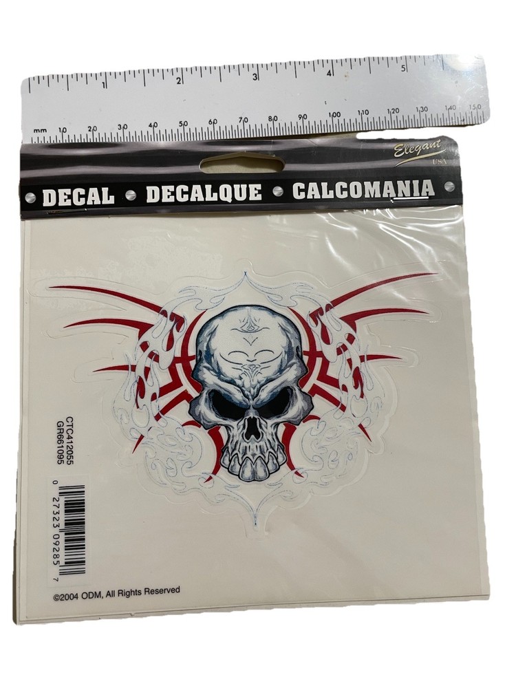12 X 2004 Elegant Calcomania Decal 5.5 X5.5 Skeleton Auto Truck Bike Toolbox