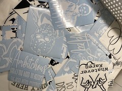 Mixed Bag Lot Of 8 Car Decal Stickers