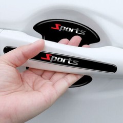 8Pcs Glossy Black Car Door Handle Bowl Anti-scratch Sticker Protector Cover