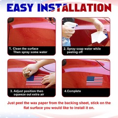 Reflective Red American Flag Sticker Tire Valve Stem Caps for Car, Trunk, SUV