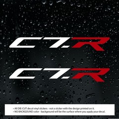 Pair C7.R Vinyl Decal Stickers for Corvette Cars | Rear Quarter | Side Skirt
