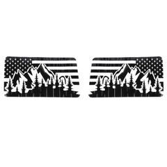Black Rear Side Window Decals Cover Trim Sticker For Ford Bronco 2021+ USA Flag