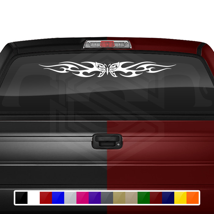 116-01 BUTTERFLY Windshield Decal Window Sticker Vinyl Graphic Butterfly Design