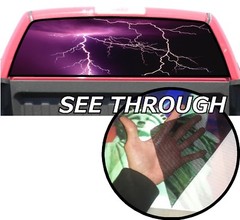 P33 Lightning Rear Window Tint Graphic Decal Wrap Back Pickup Graphics