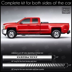 Rocker Panel Side Stripes Decals For Chevrolet Silverado Colorado S10 WT LT EV