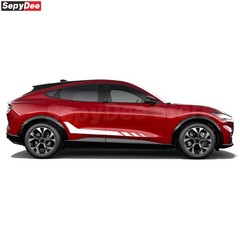 Car Rocker Panel Side Stripes Stickers Vinyl Decal for Ford Mustang Mach-E