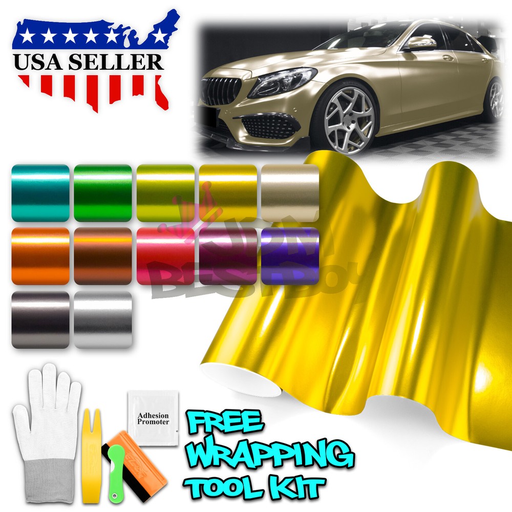 Anodized Chrome Metallic Matte Car Vinyl Wrap Sticker Decal Bubble Free Sheet