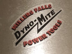Millers Falls Tools Dyno-Mite Decals on Clear reproduction 2” Wide Set 2