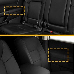 4/8X Black Front Rear Leather Door Panels Cover Armrest For Honda Pilot 2009-201