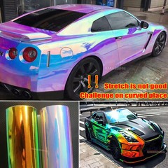 Holographic Car Metal Rainbow Mirror Chameleon Chrome Film Vinyl Wrap Sticker US