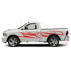 Splash Brush Side Doors Stripes Wrap Decal Sticker for Dodge Regular Cab 1500