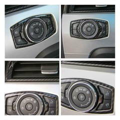 1/2set Switch Trim Headlight Decor for Cover Ford F150/Mustang 2015-2019 Carbon