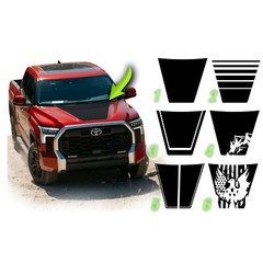 Hood Blackout Racing Stripes Mountain Strobe Flag Decal FITS- 2022 Toyota Tundra