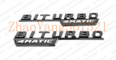 Gloss Black Emblems Logos Letters for Mercedes-Benz E43 Biturbo 4Matic AMG W213