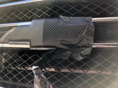 Pair Carbon Fiber UniversalBowtie Vinyl Sheets Emblem Overlay